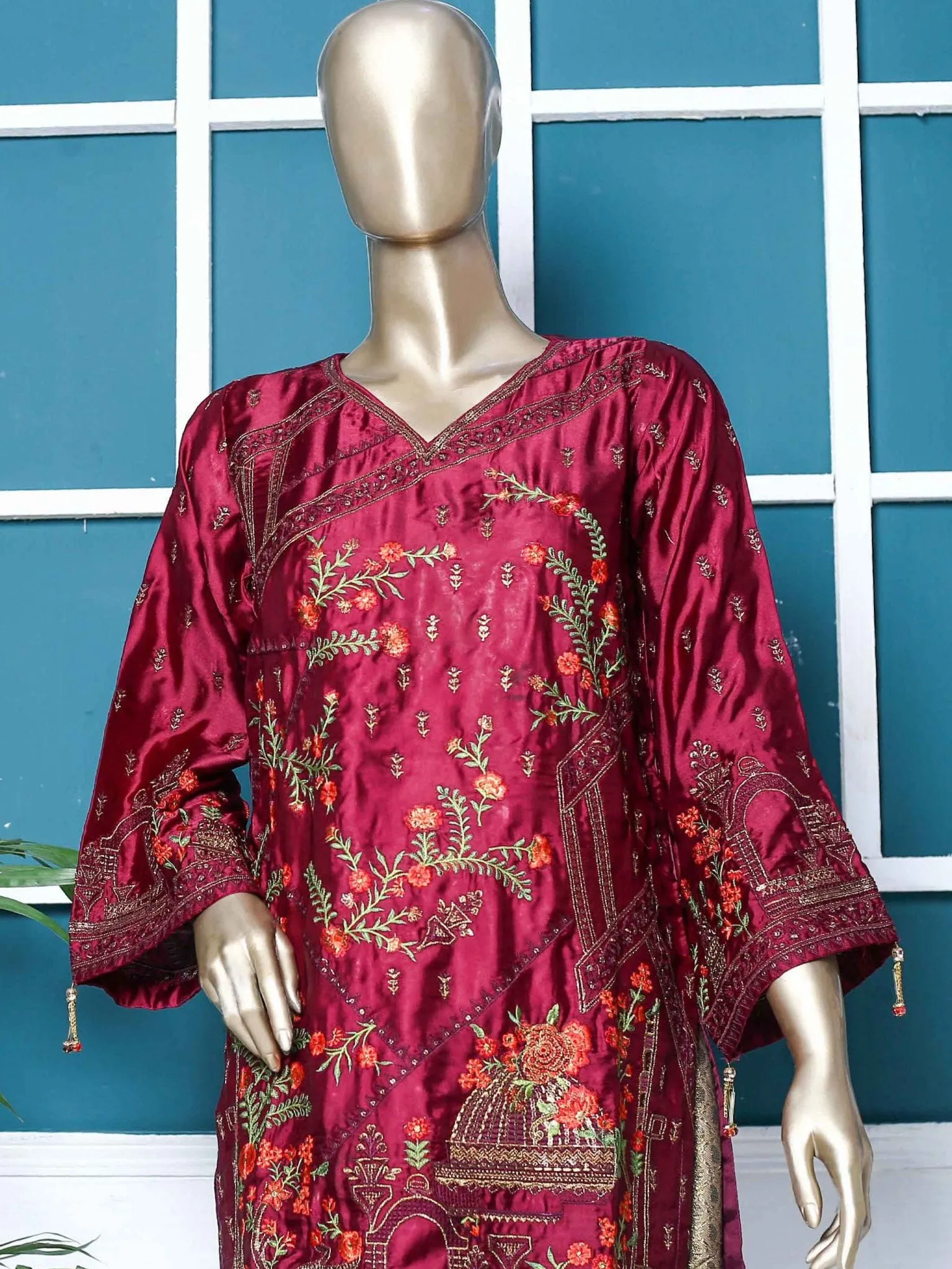 Bin Saeed Embroidered Tunic Silk Stitched Kurti Vol-23 Collection’2021-HEFS-3005-Purple